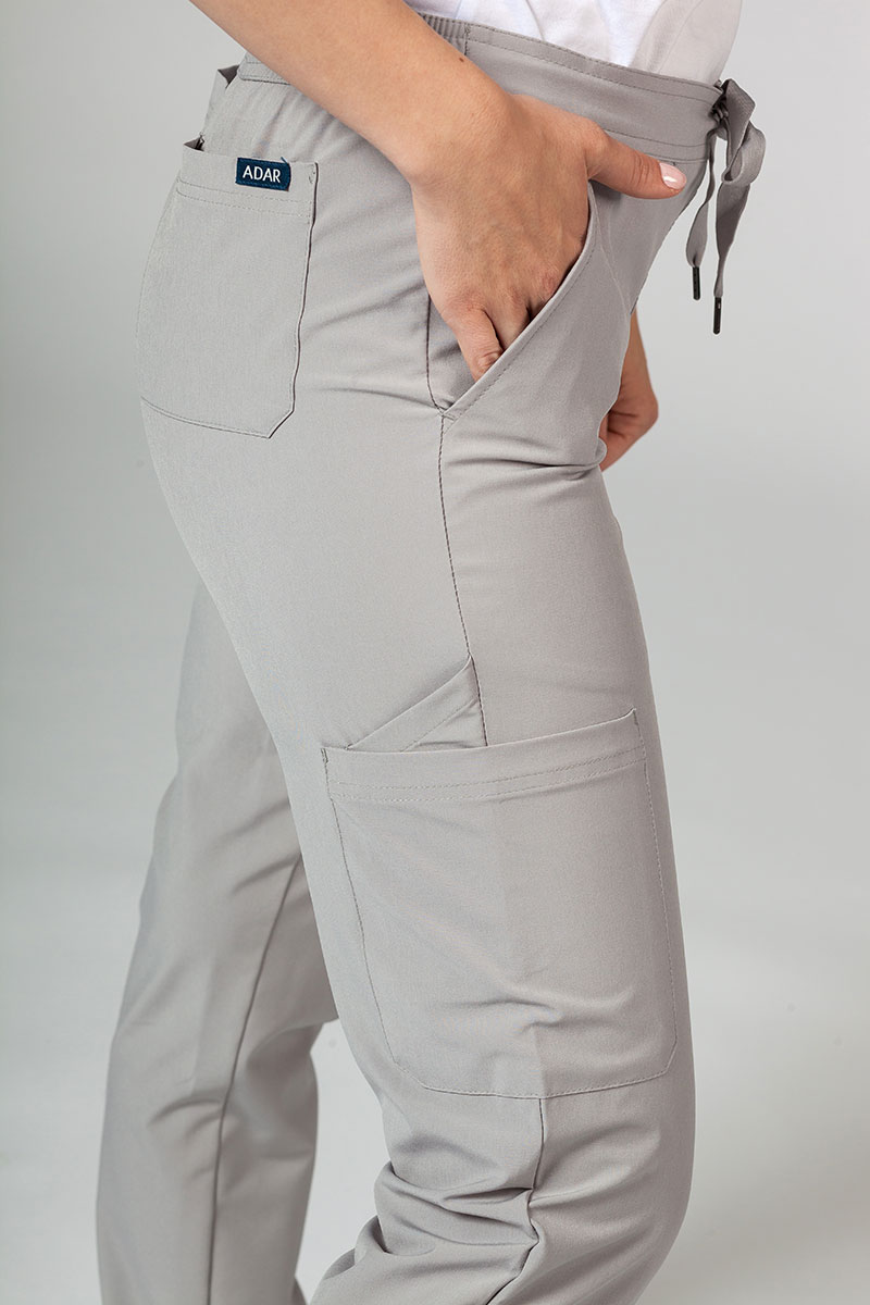 Spodnie damskie Adar Uniforms Skinny Leg Cargo popielate-5