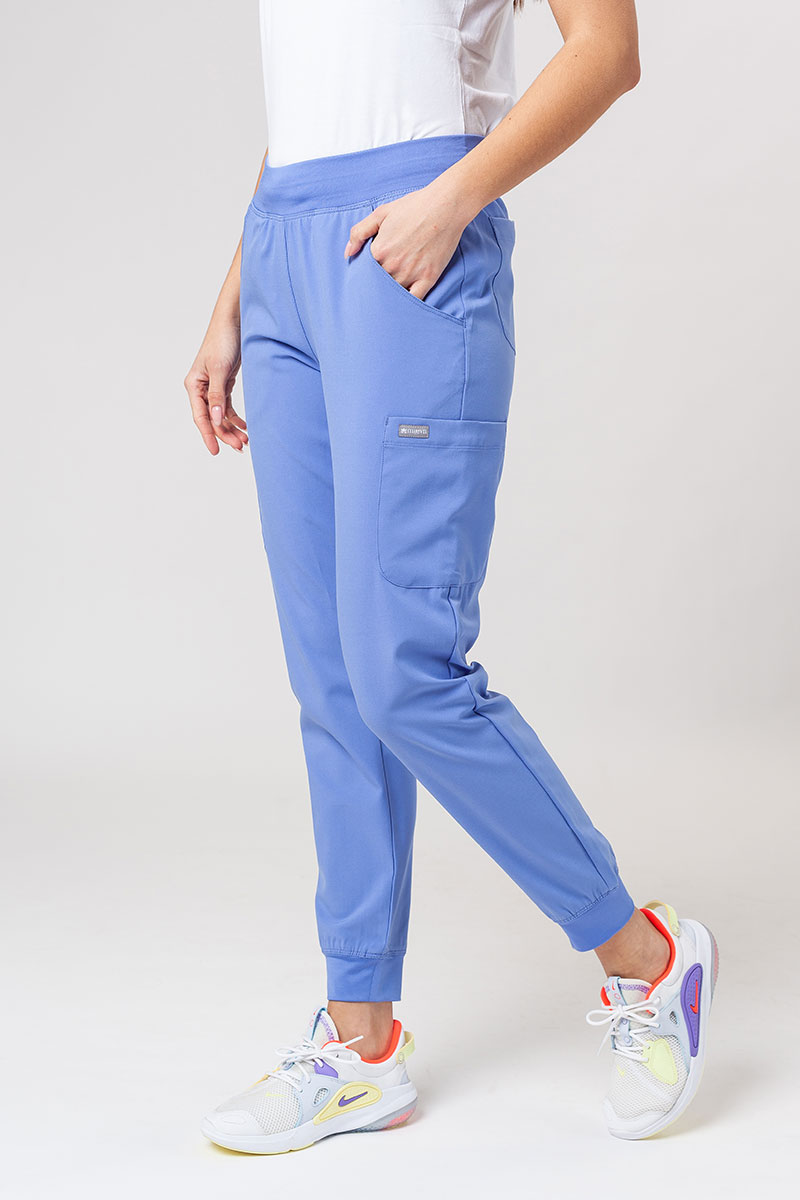 Komplet medyczny damski Maevn Momentum (bluza Asymetric, spodnie Jogger) klasyczny błękit-7