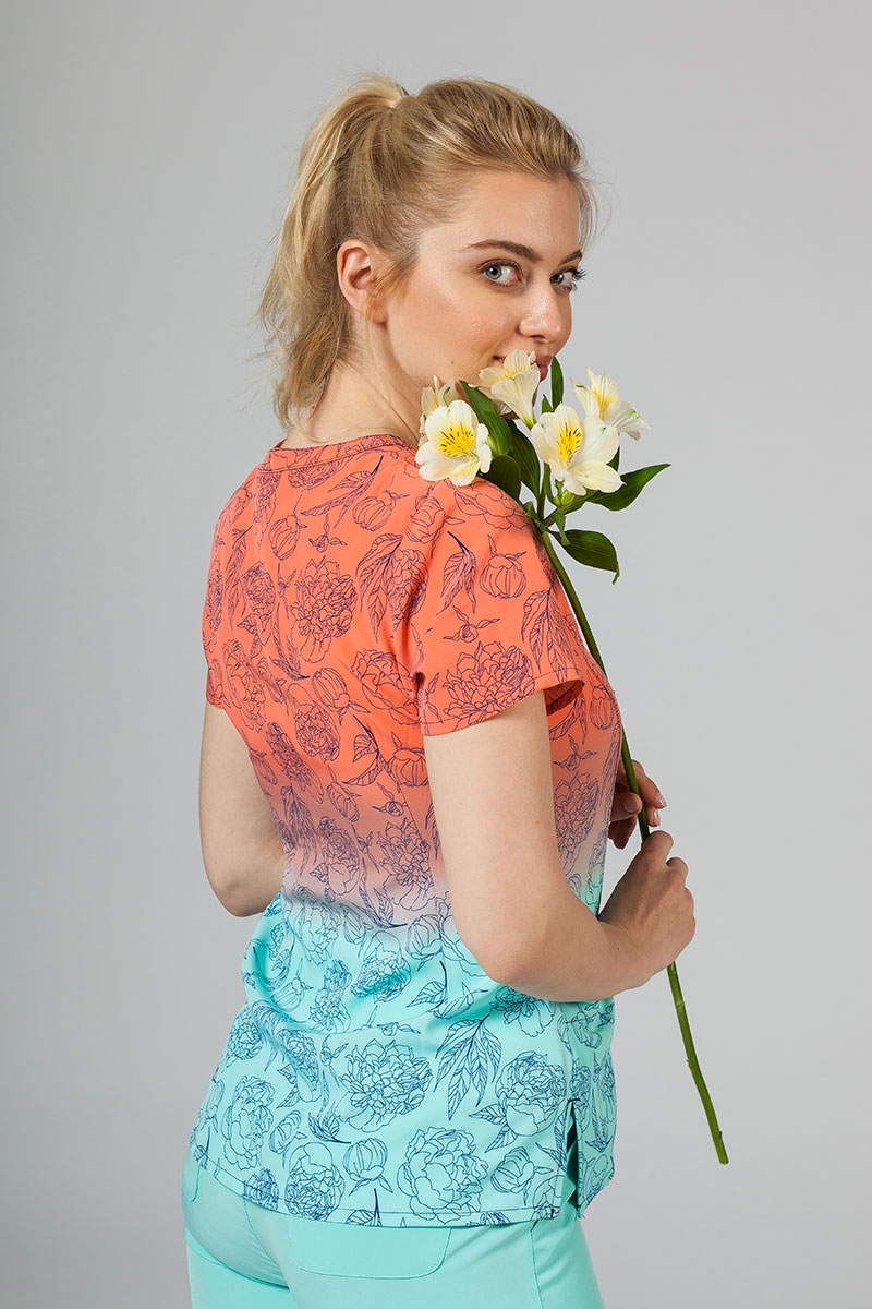 Kolorowa bluza damska Maevn Prints słoneczne kwiaty-1