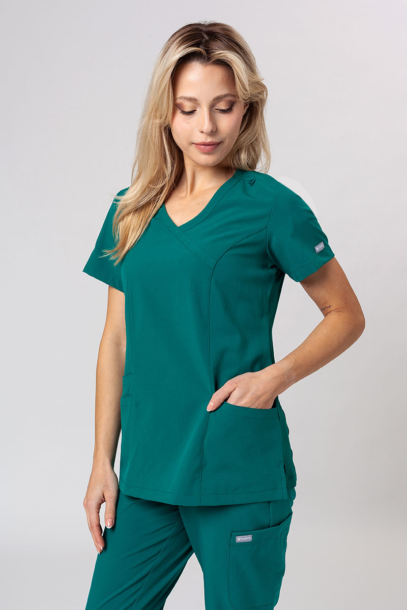 Komplet medyczny damski Maevn Momentum (bluza Asymetric, spodnie Jogger) zielony-3