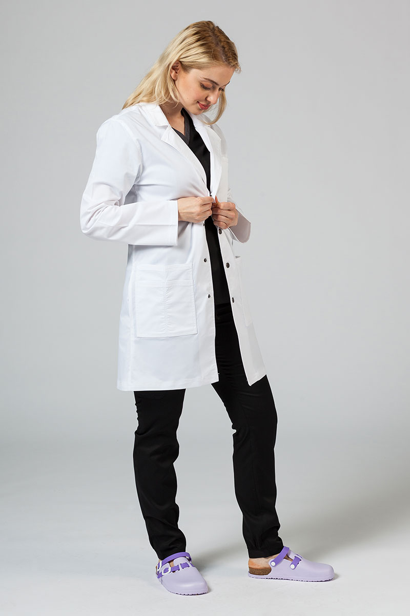Fartuch medyczny Adar Uniforms Snap biały (elastic)-1