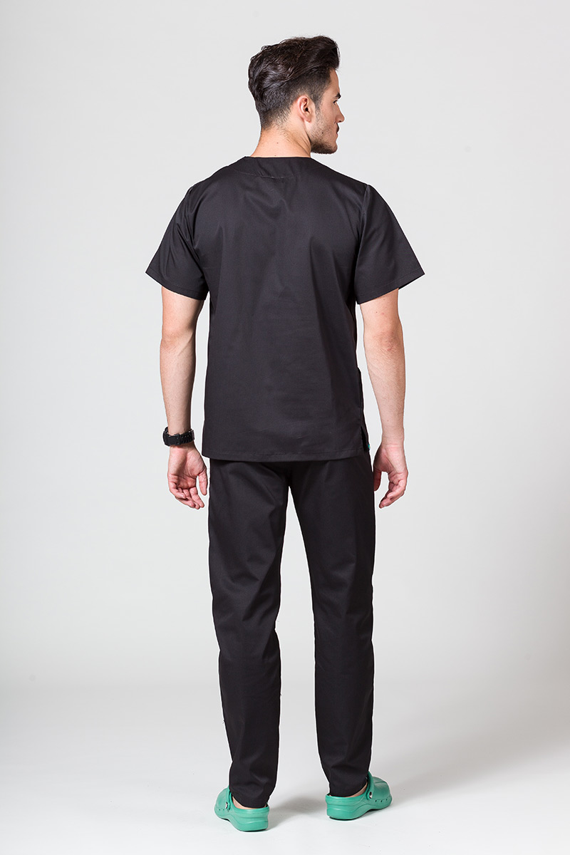 Komplet medyczny męski Sunrise Uniforms czarny (z bluzą uniwersalną)-1