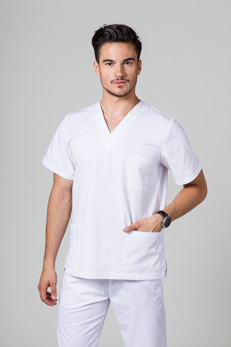 Komplet medyczny męski Sunrise Uniforms biały (z bluzą uniwersalną)-4