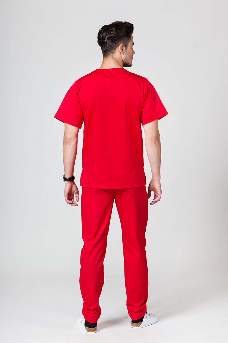 Komplet medyczny męski Sunrise Uniforms czerwony (z bluzą uniwersalną)-1