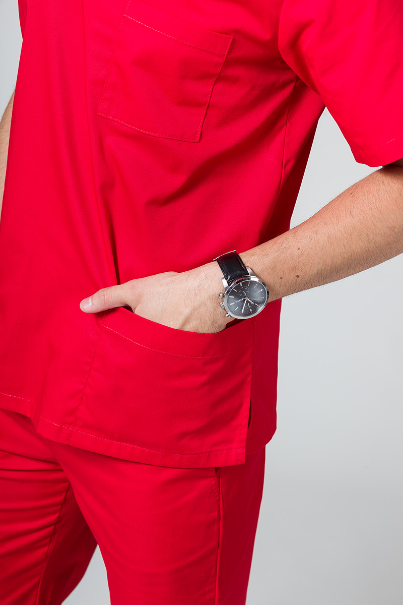 Komplet medyczny męski Sunrise Uniforms Basic Classic (bluza Standard, spodnie Regular) czerwony-4