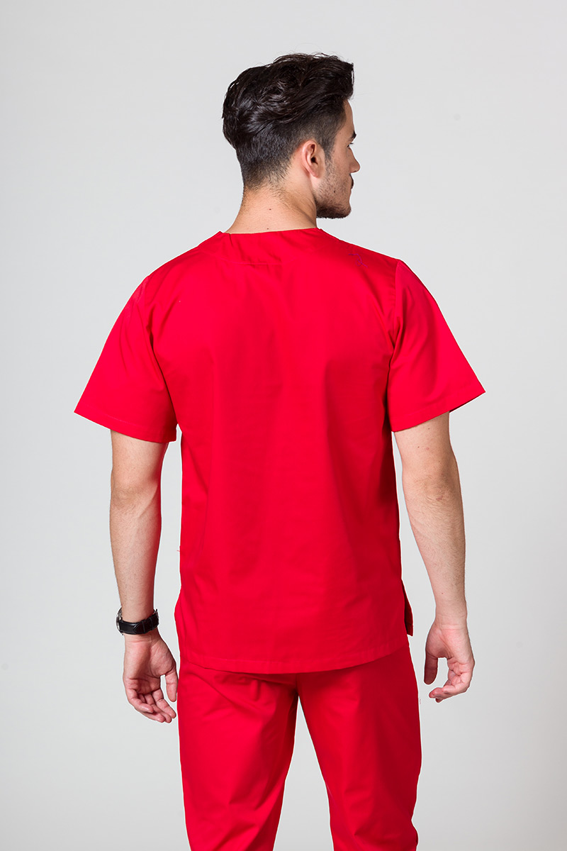 Komplet medyczny męski Sunrise Uniforms czerwony (z bluzą uniwersalną)-3
