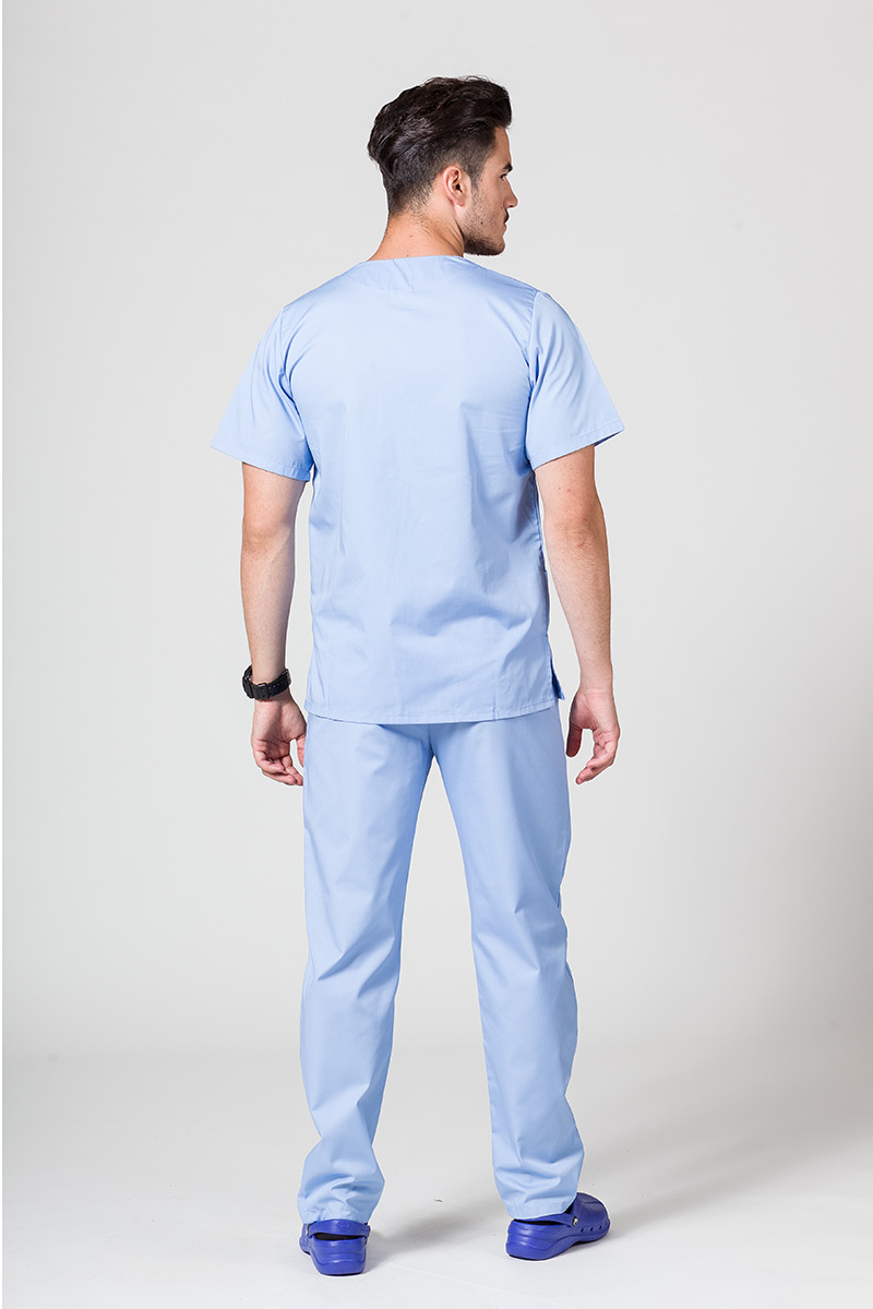 Komplet medyczny męski Sunrise Uniforms niebieski (z bluzą uniwersalną)-1