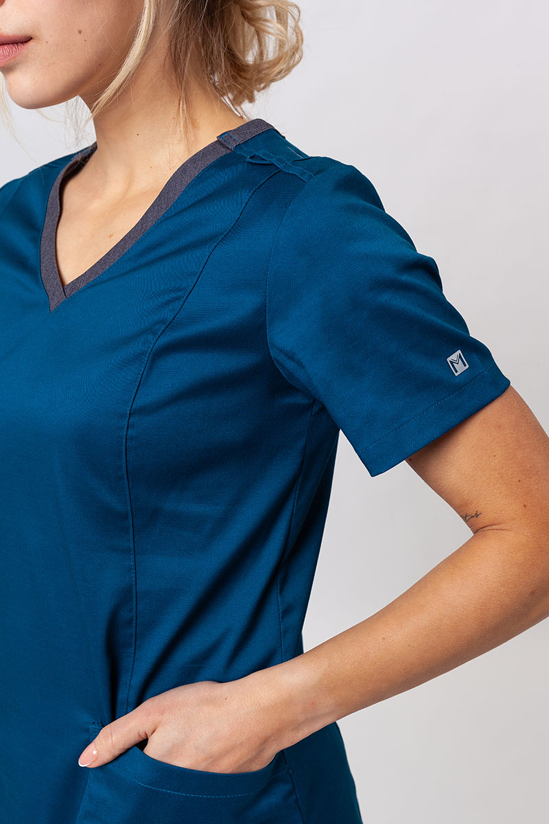 Bluza medyczna damska Maevn Matrix Contrast karaibski błękit-3