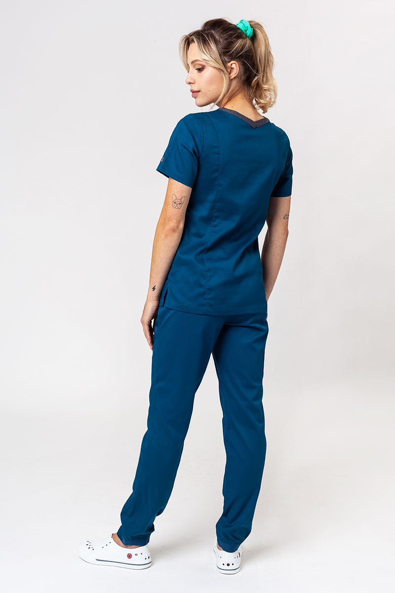 Bluza medyczna damska Maevn Matrix Contrast karaibski błękit-7