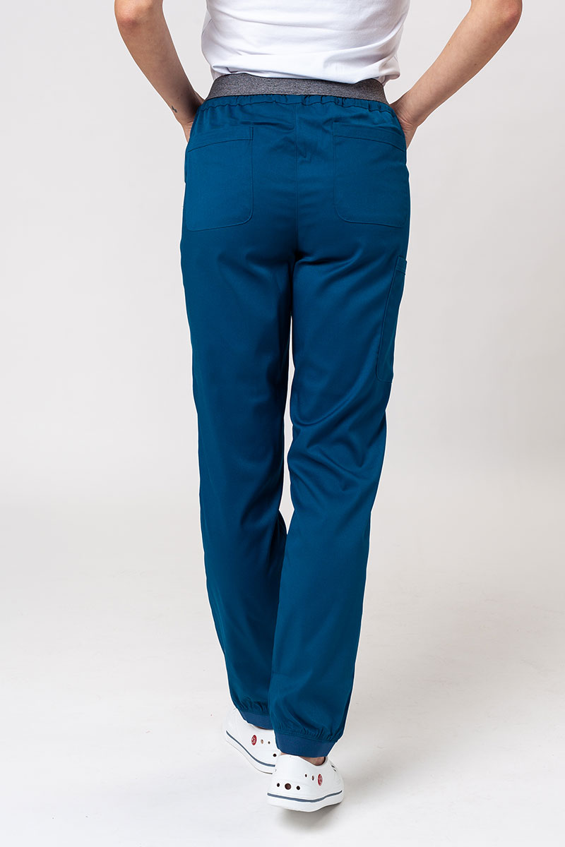 Spodnie medyczne damskie Maevn Matrix Contrast semi-jogger karaibski błękit-1