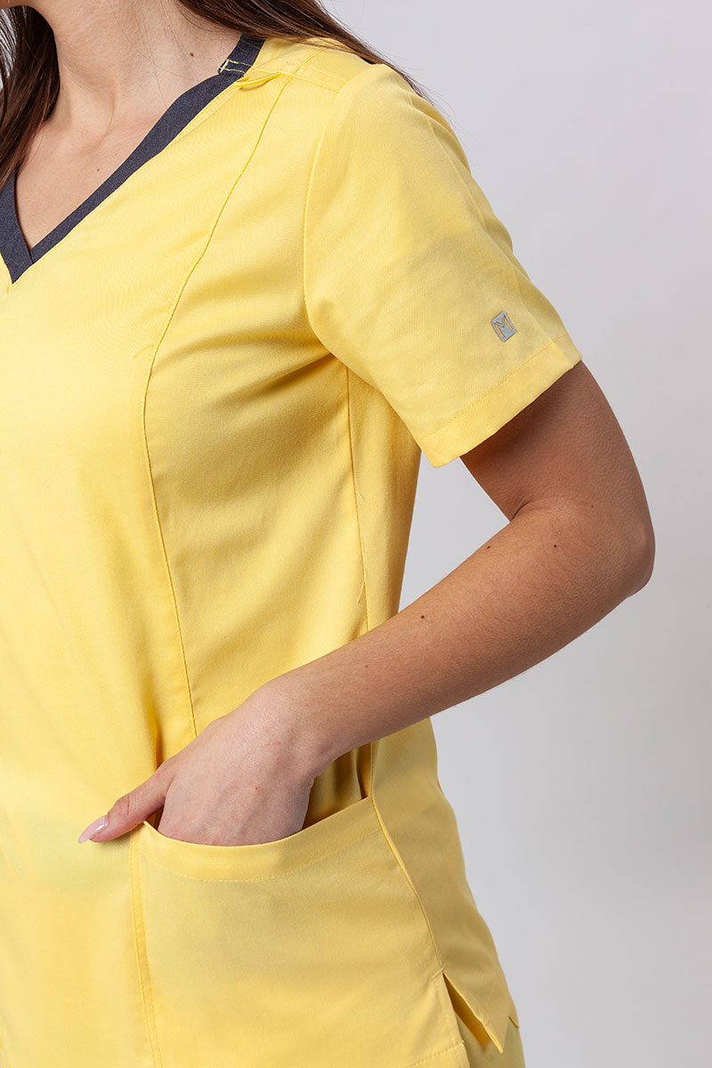 Bluza medyczna damska Maevn Matrix Contrast żółta-3