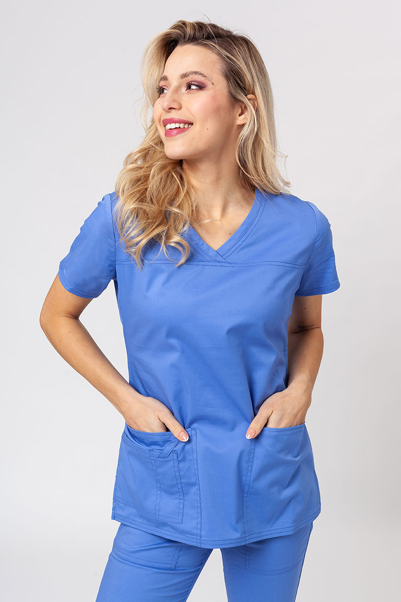 Komplet medyczny damski Cherokee Core Stretch (bluza Core, spodnie Mid Rise) klasyczny błękit-7