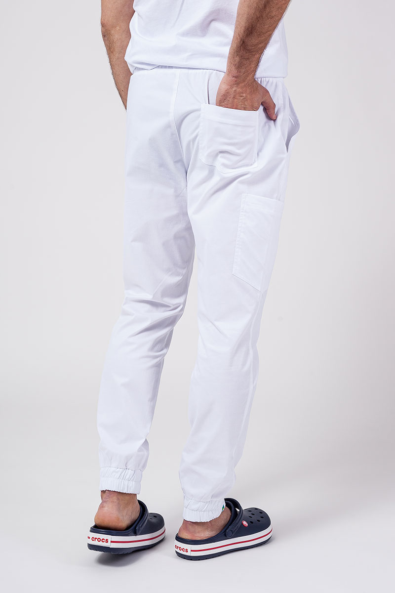 Spodnie medyczne męskie Sunrise Uniforms Active Flow jogger białe-1