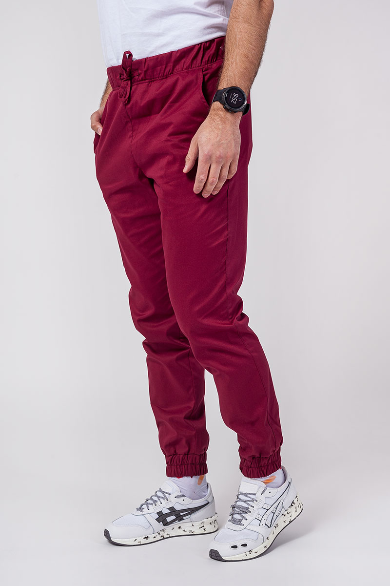 Komplet medyczny męski Sunrise Uniforms Active Men (bluza Flex, spodnie Flow jogger) wiśniowy-6