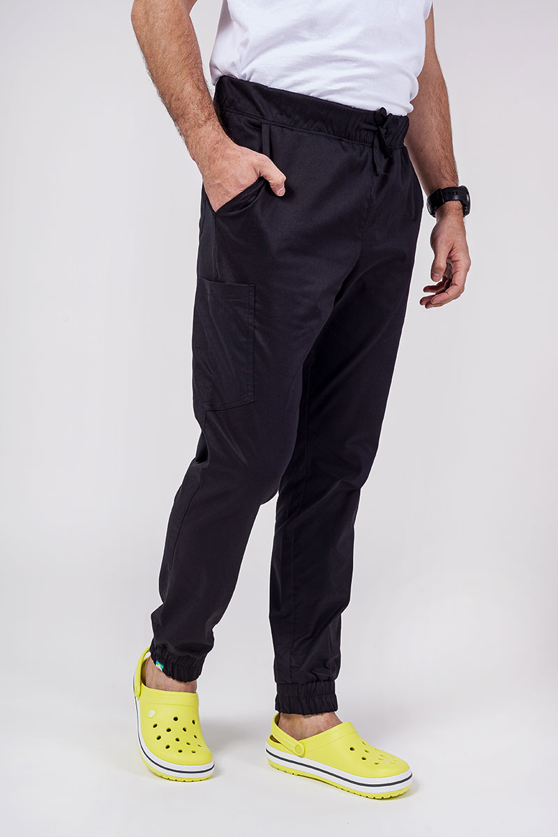 Komplet medyczny męski Sunrise Uniforms Active Men (bluza Flex, spodnie Flow jogger) czarny-6