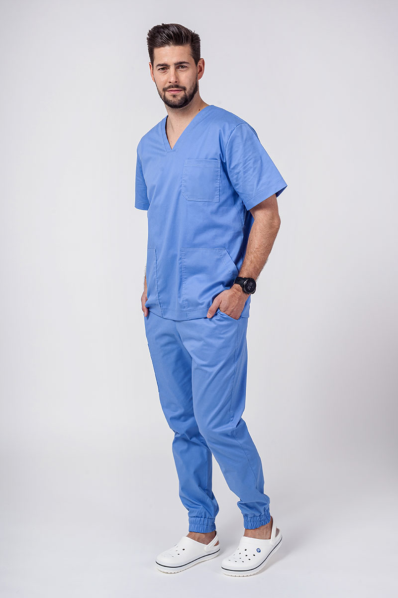 Bluza medyczna męska Sunrise Uniforms Active Flex klasyczny błękit-2