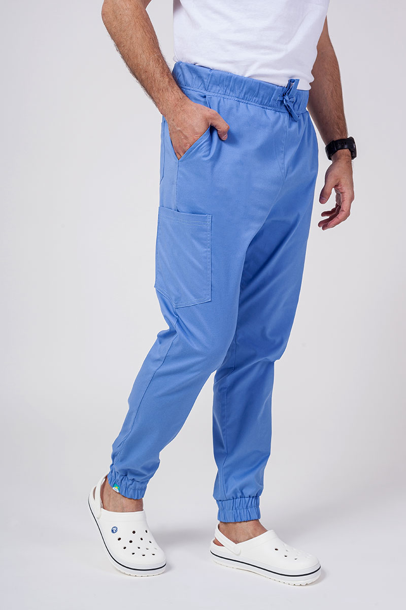Komplet medyczny męski Sunrise Uniforms Active Men (bluza Flex, spodnie Flow jogger) klasyczny błękit-7