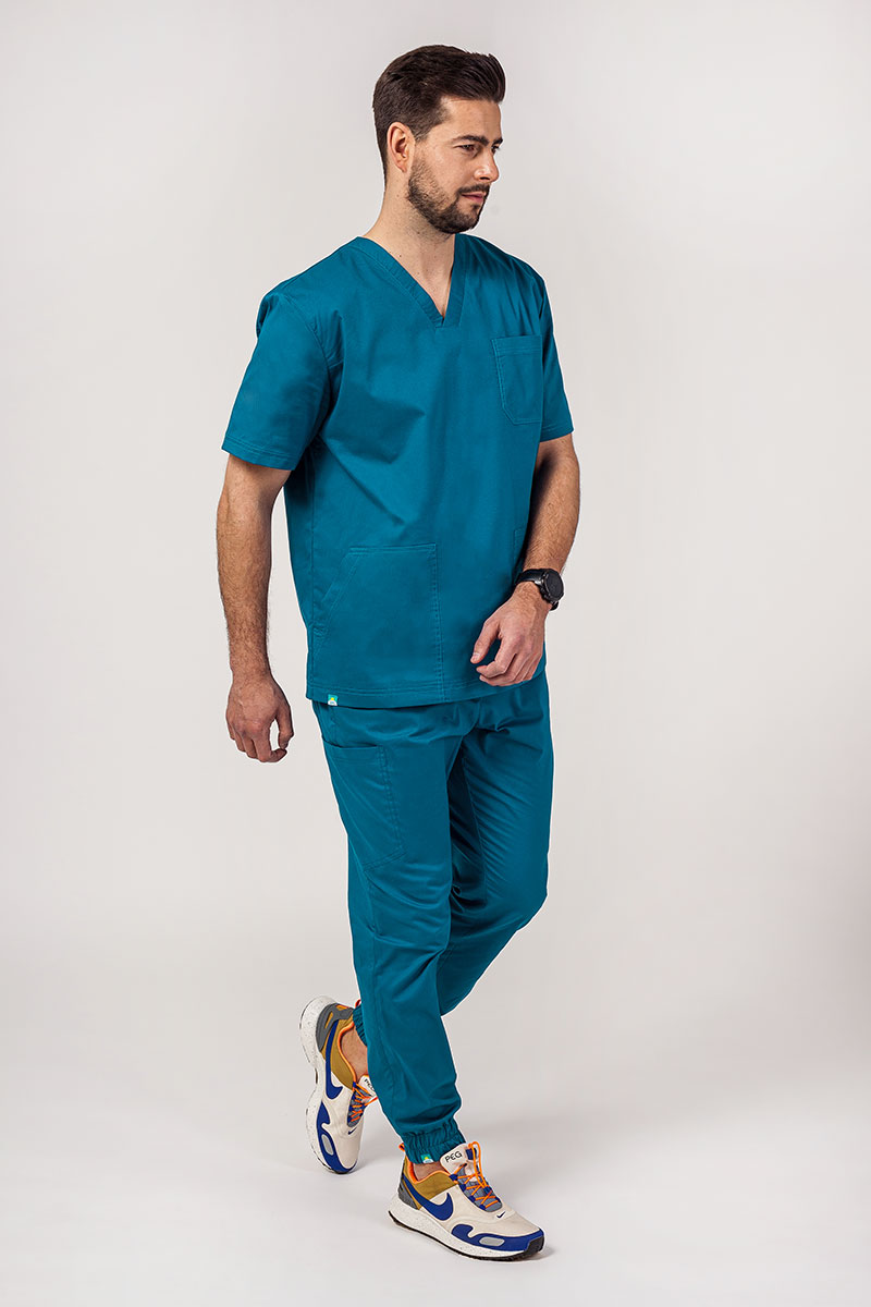 Bluza medyczna męska Sunrise Uniforms Active Flex karaibski błękit-6
