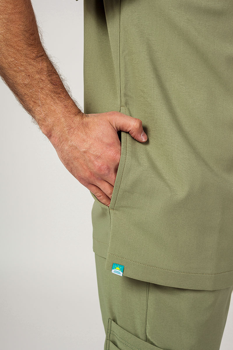 Bluza medyczna męska Sunrise Uniforms Premium Dose oliwkowa-6