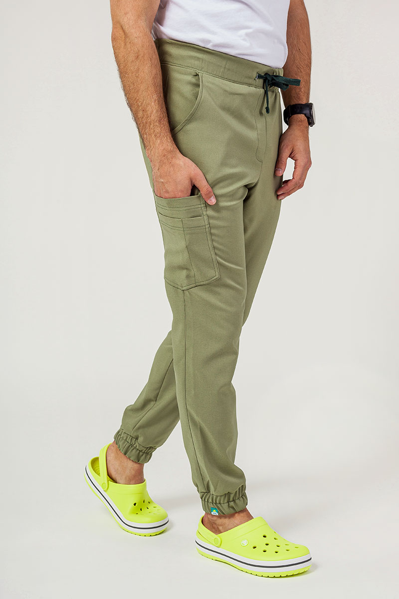 Komplet medyczny męski Sunrise Uniforms Premium Men (bluza Dose, spodnie Select jogger) oliwkowy-7
