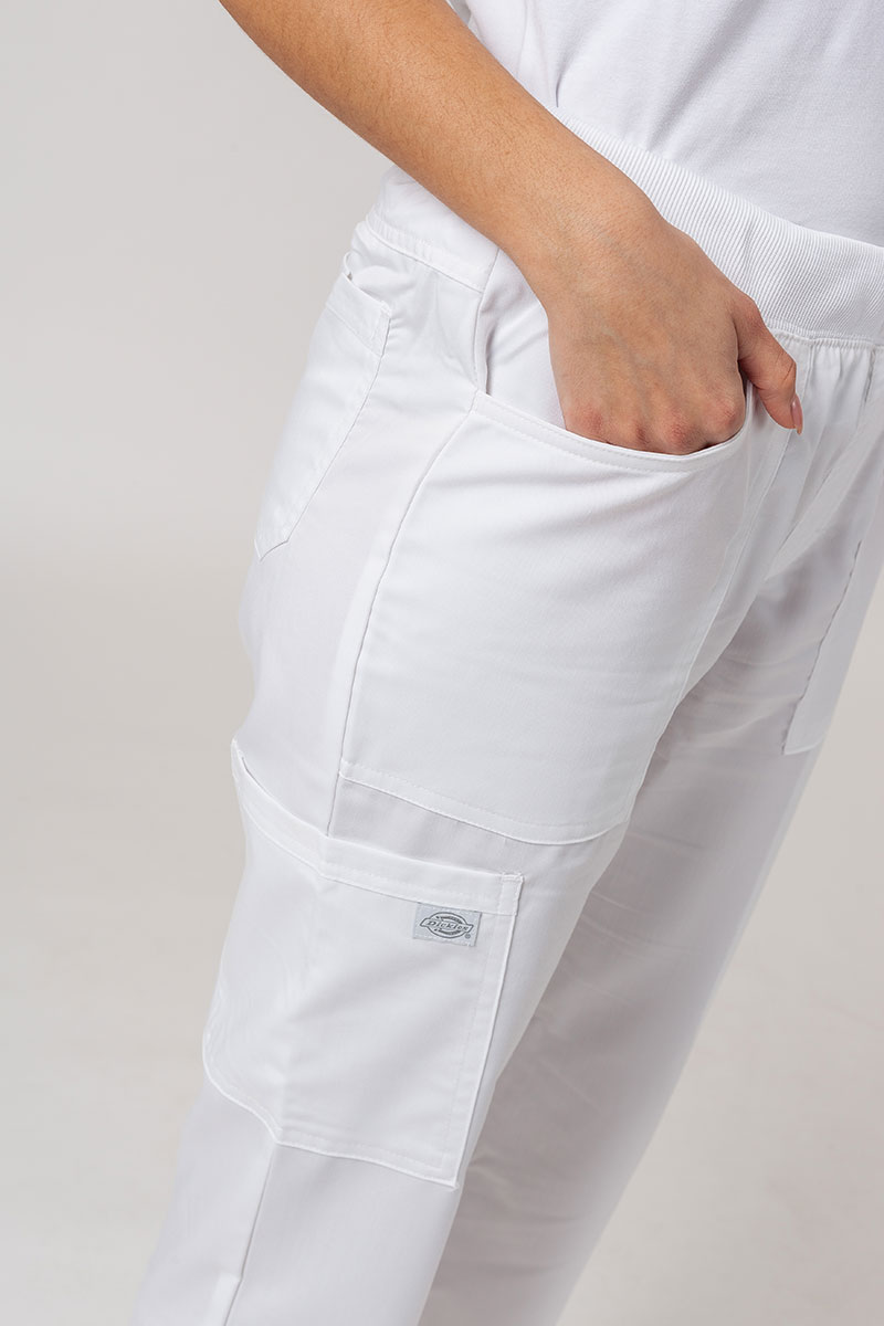 Spodnie medyczne damskie Dickies Balance Mid Rise białe-3