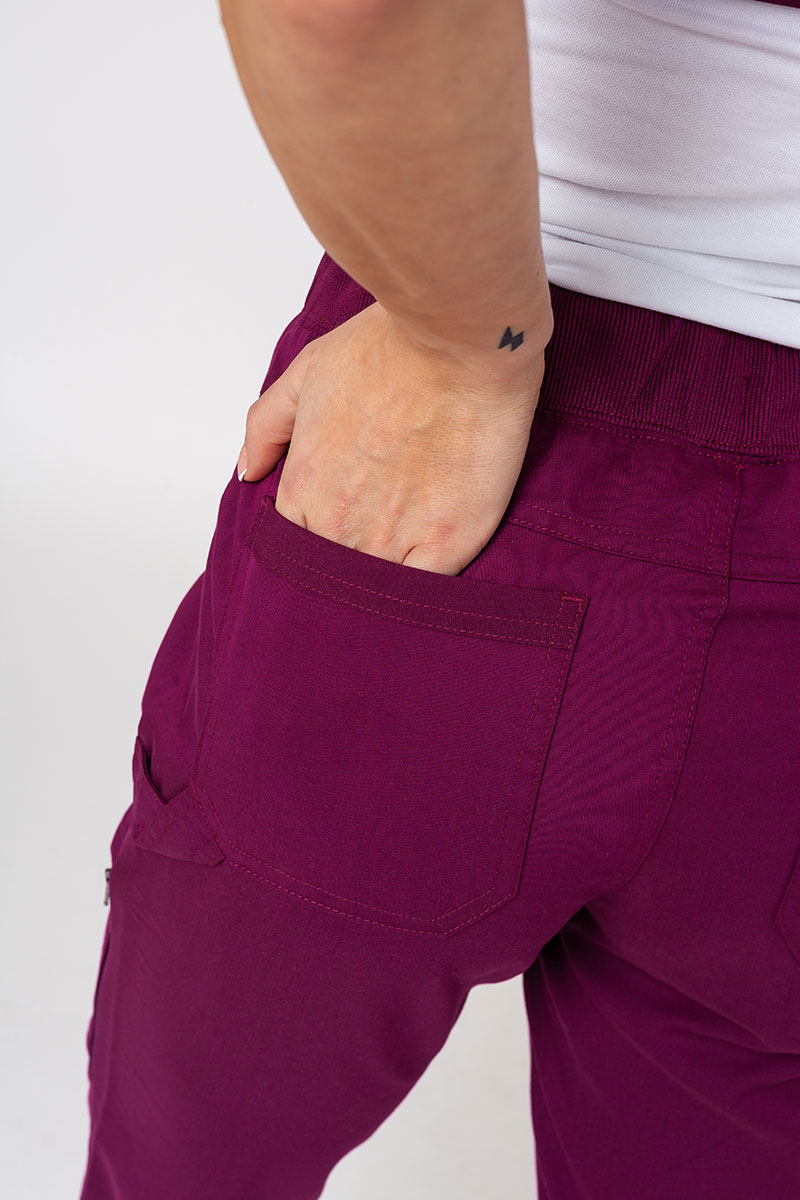 Spodnie medyczne damskie Dickies Balance Mid Rise wiśniowe-5