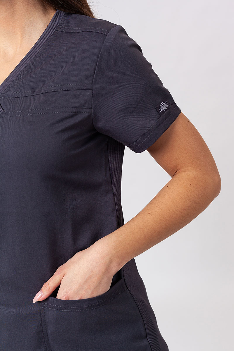 Bluza medyczna damska Dickies Balance V-neck Top szara-3