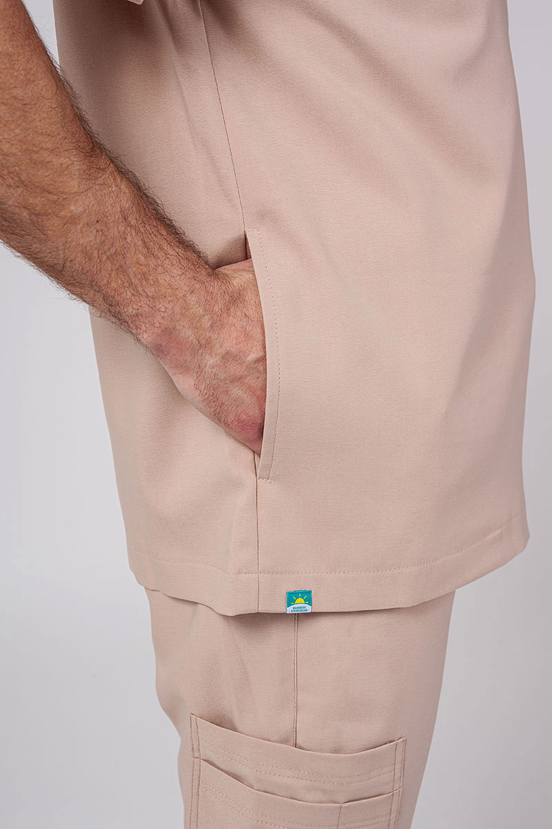 Bluza medyczna męska Sunrise Uniforms Premium Dose beżowa-1