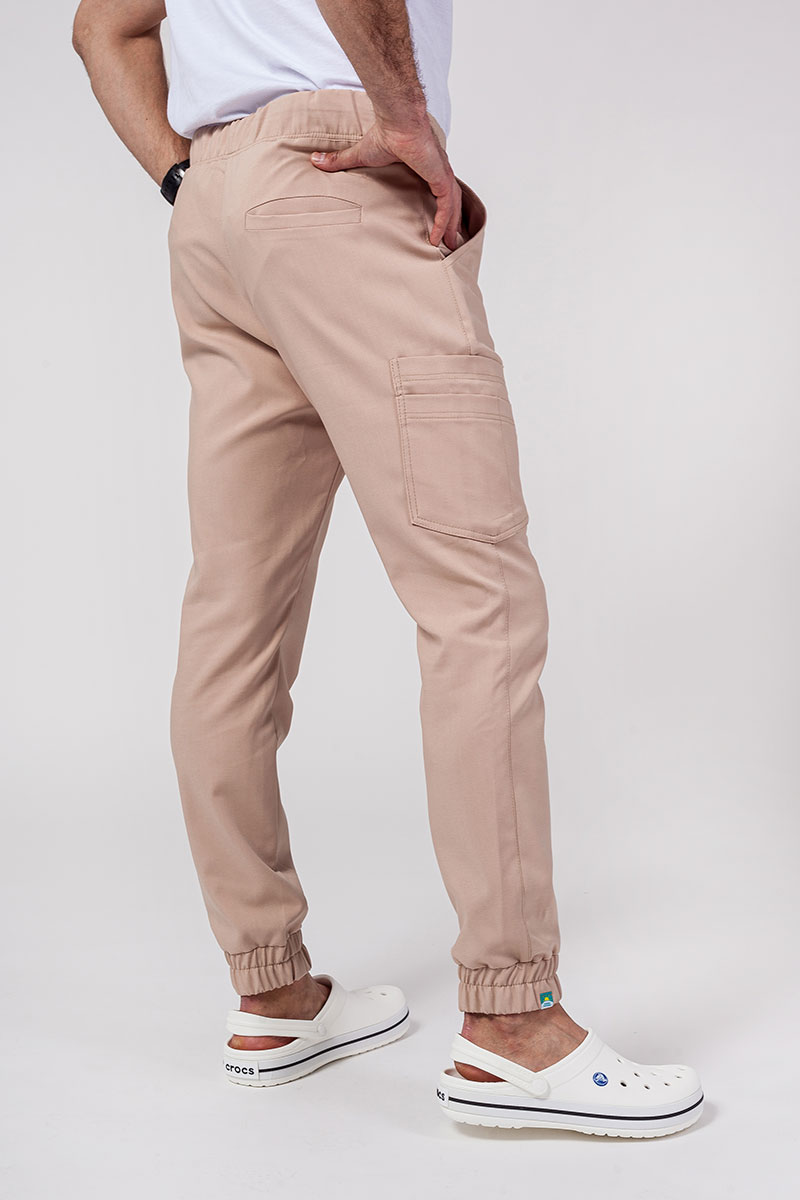Spodnie medyczne męskie Sunrise Uniforms Premium Select jogger beżowe-1