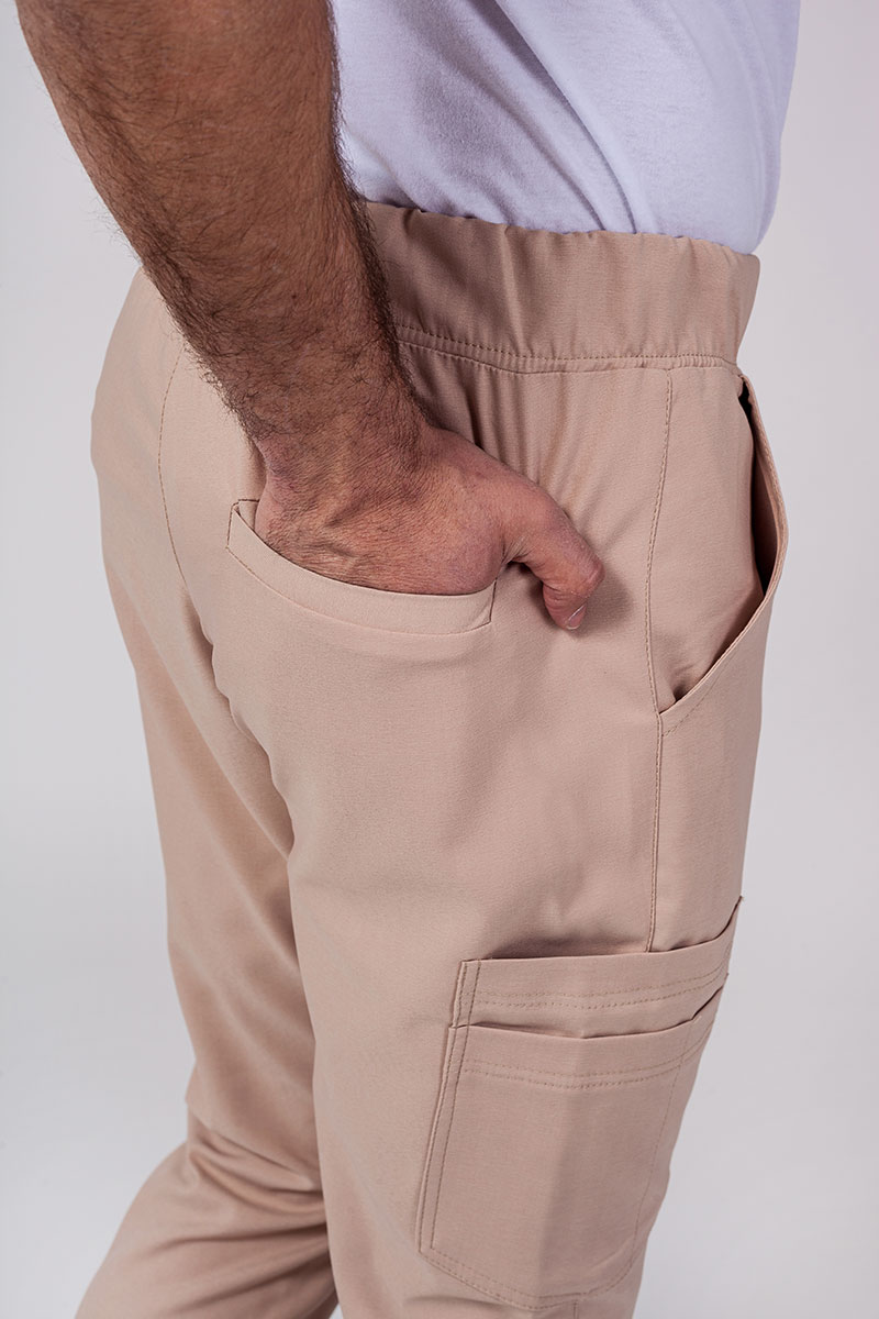 Spodnie medyczne męskie Sunrise Uniforms Premium Select jogger beżowe-10