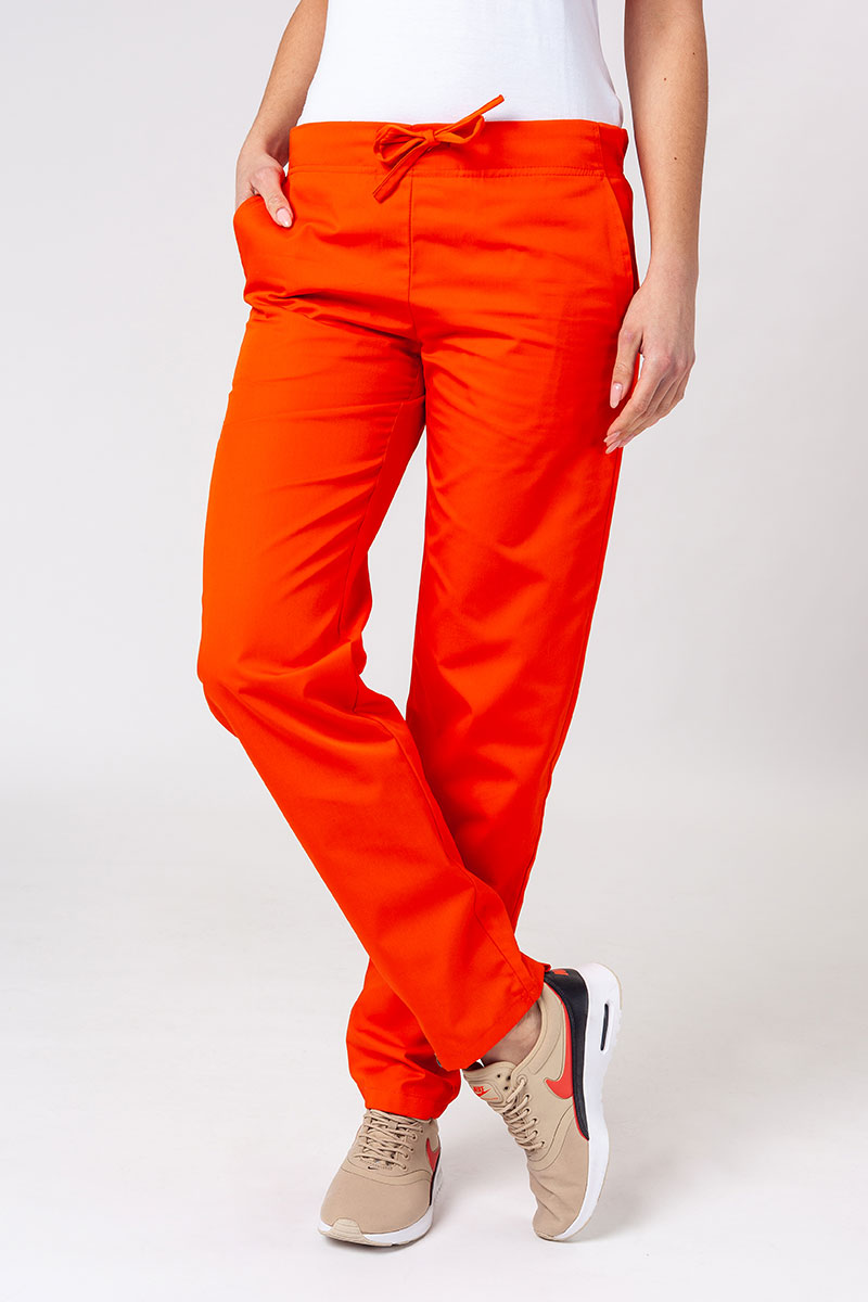 Komplet medyczny damski Sunrise Uniforms Basic Classic (bluza Light, spodnie Regular) pomarańczowy-7