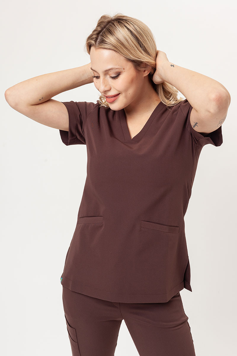 Komplet medyczny Sunrise Uniforms Premium (bluza Joy, spodnie Chill) brązowy-2