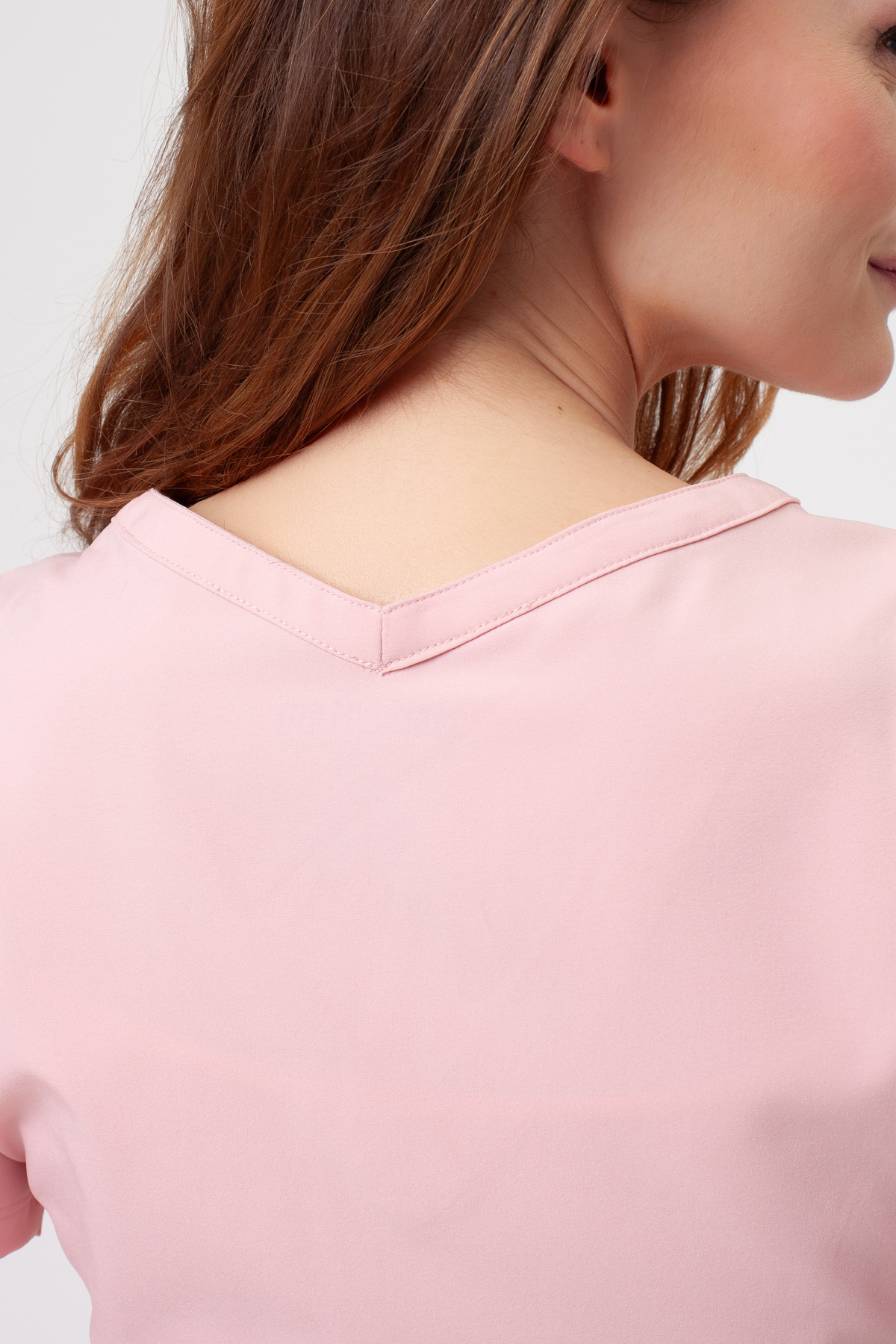 Bluza medyczna damska Maevn Momentum Double V-neck jasny róż-2