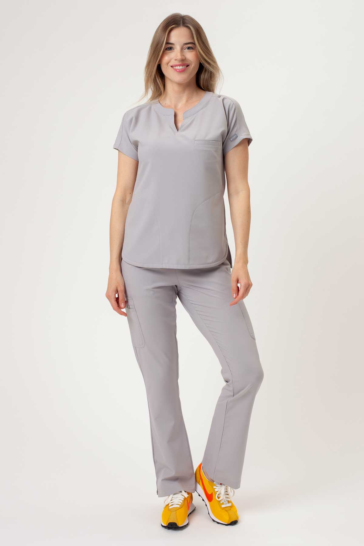 Bluza medyczna damska Maevn Momentum Dolman popielata-4