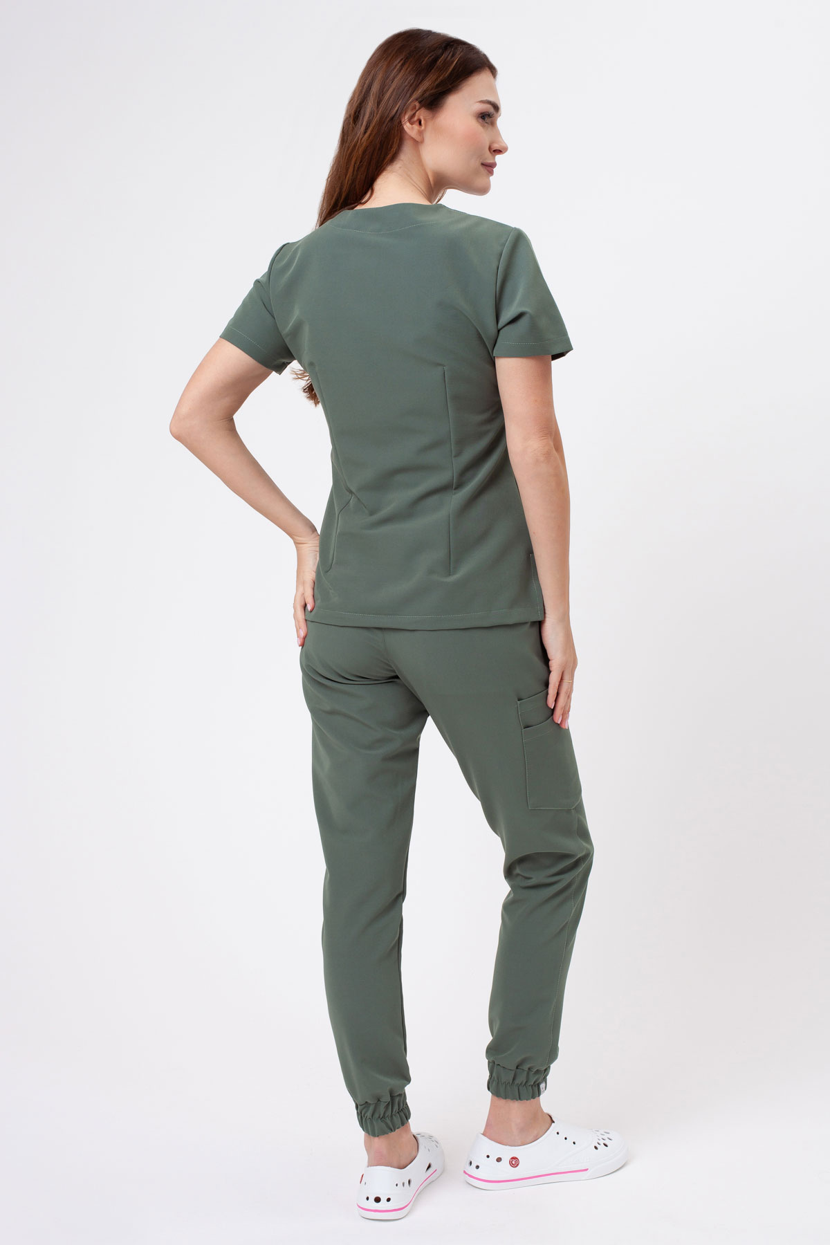 Bluza medyczna damska Sunrise Uniforms Premium Aura sage green-5