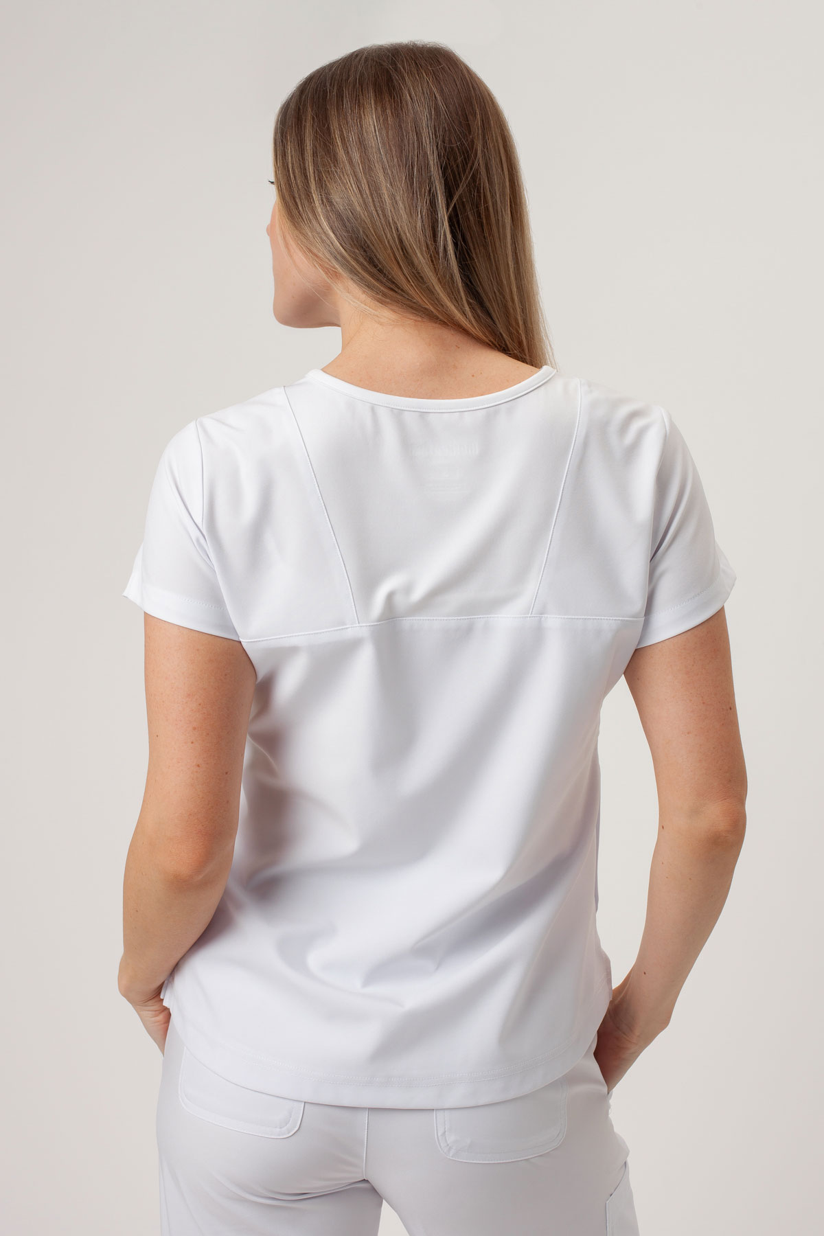 Bluza medyczna damska Maevn Momentum Round Neck biała-2