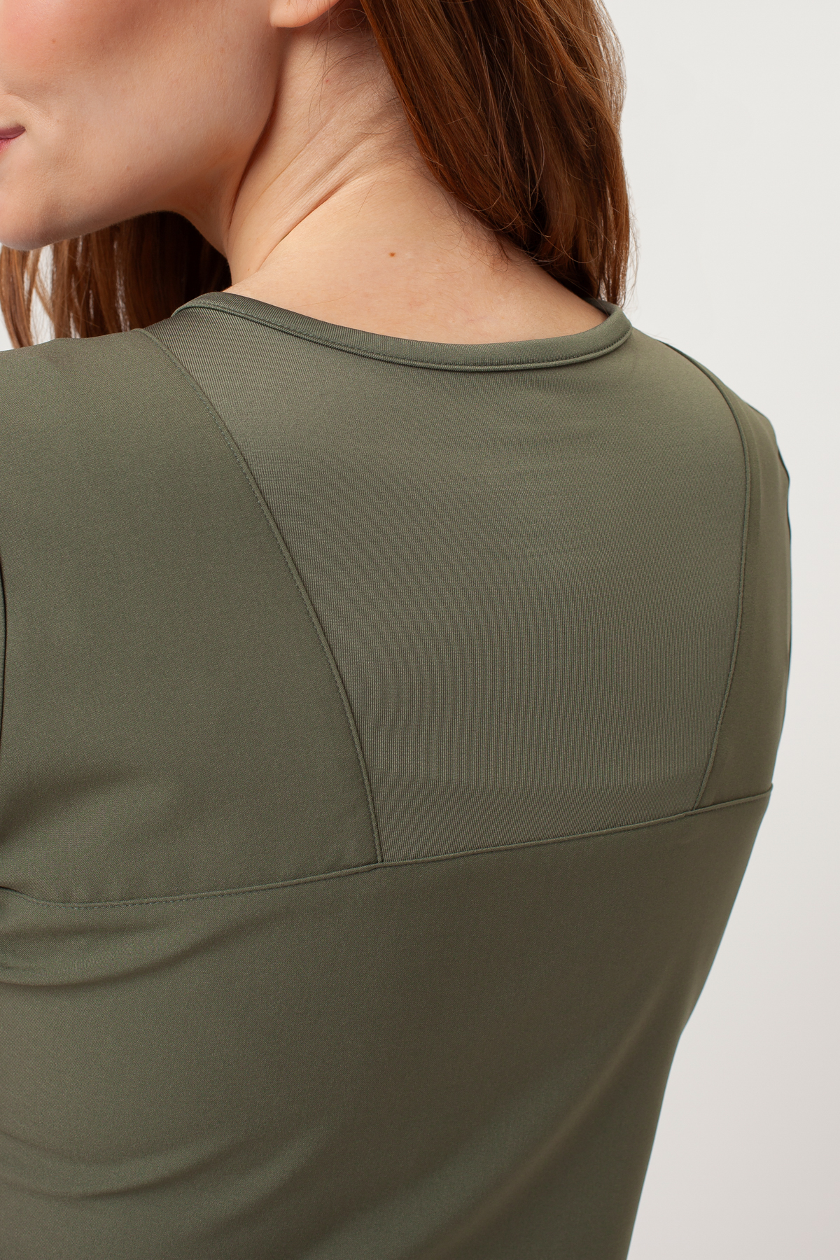Bluza medyczna damska Maevn Momentum Round Neck oliwkowa-6