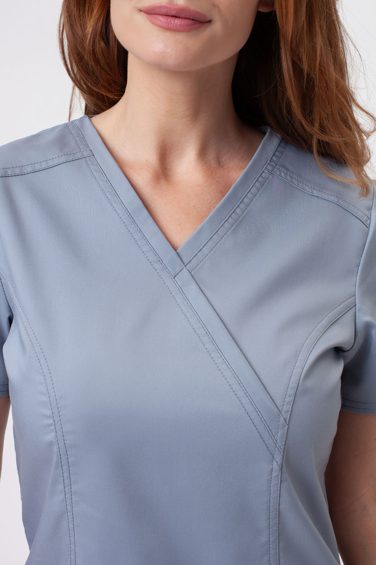 Bluza medyczna damska Cherokee Revolution Mock popielata-3