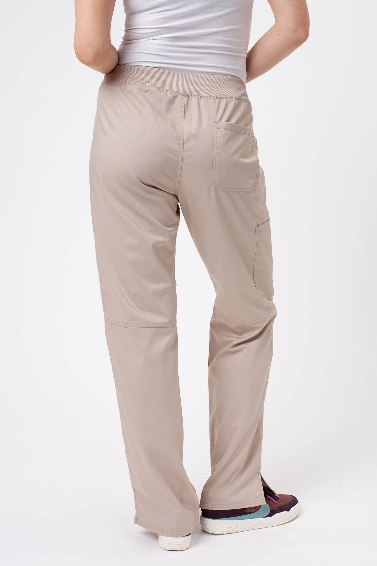 Spodnie medyczne damskie Cherokee Revolution Straight Leg beżowe-2