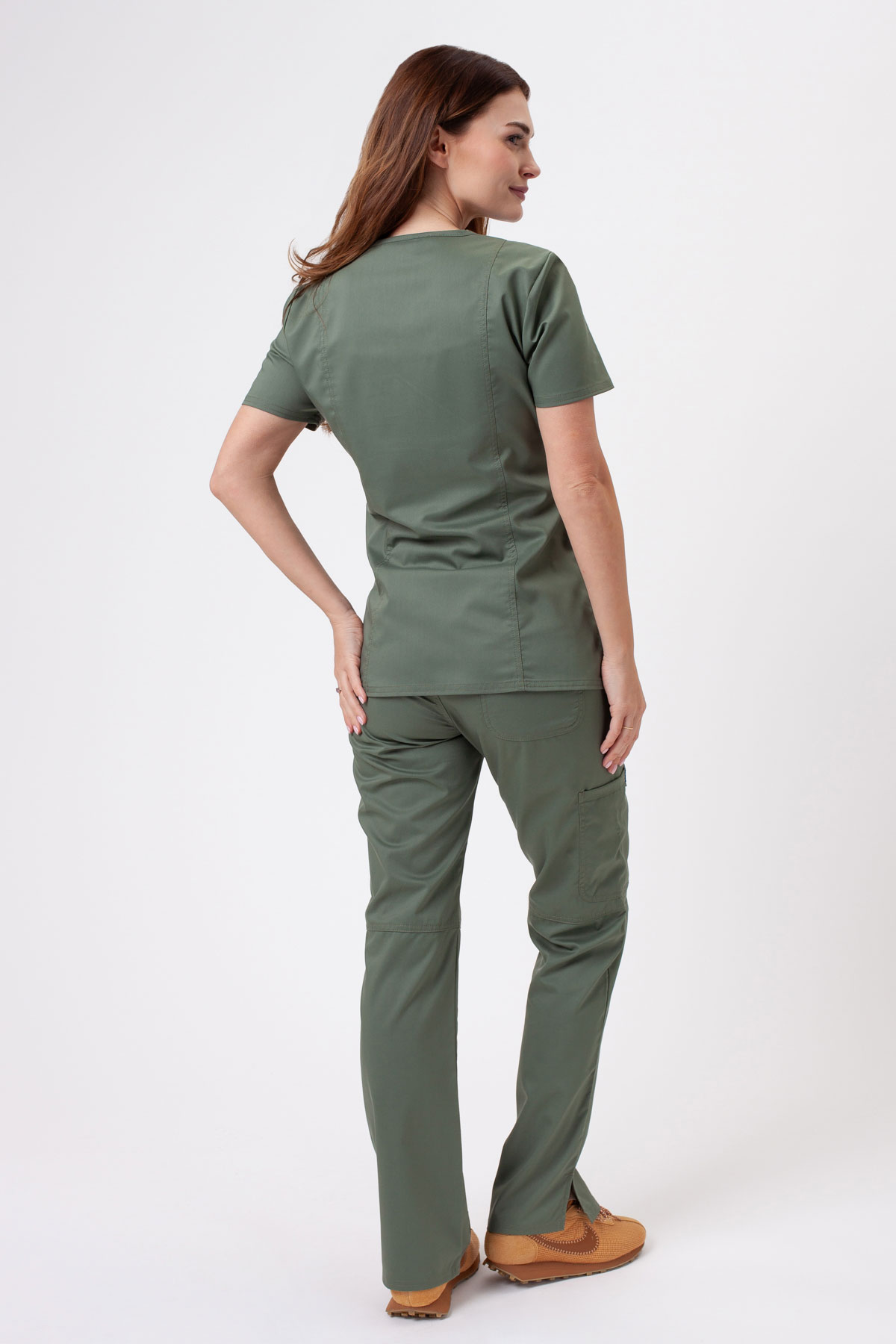 Bluza medyczna damska Cherokee Revolution Mock oliwkowa-5