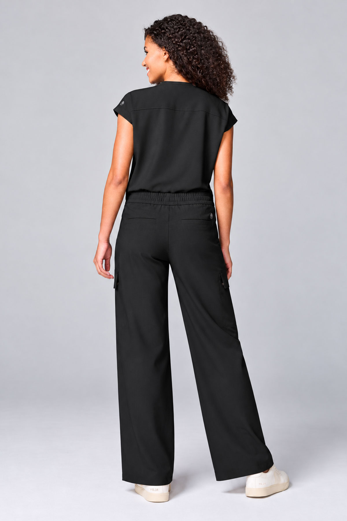 Bluza medyczna damska Healing Hands Mandarin Collar czarna-7