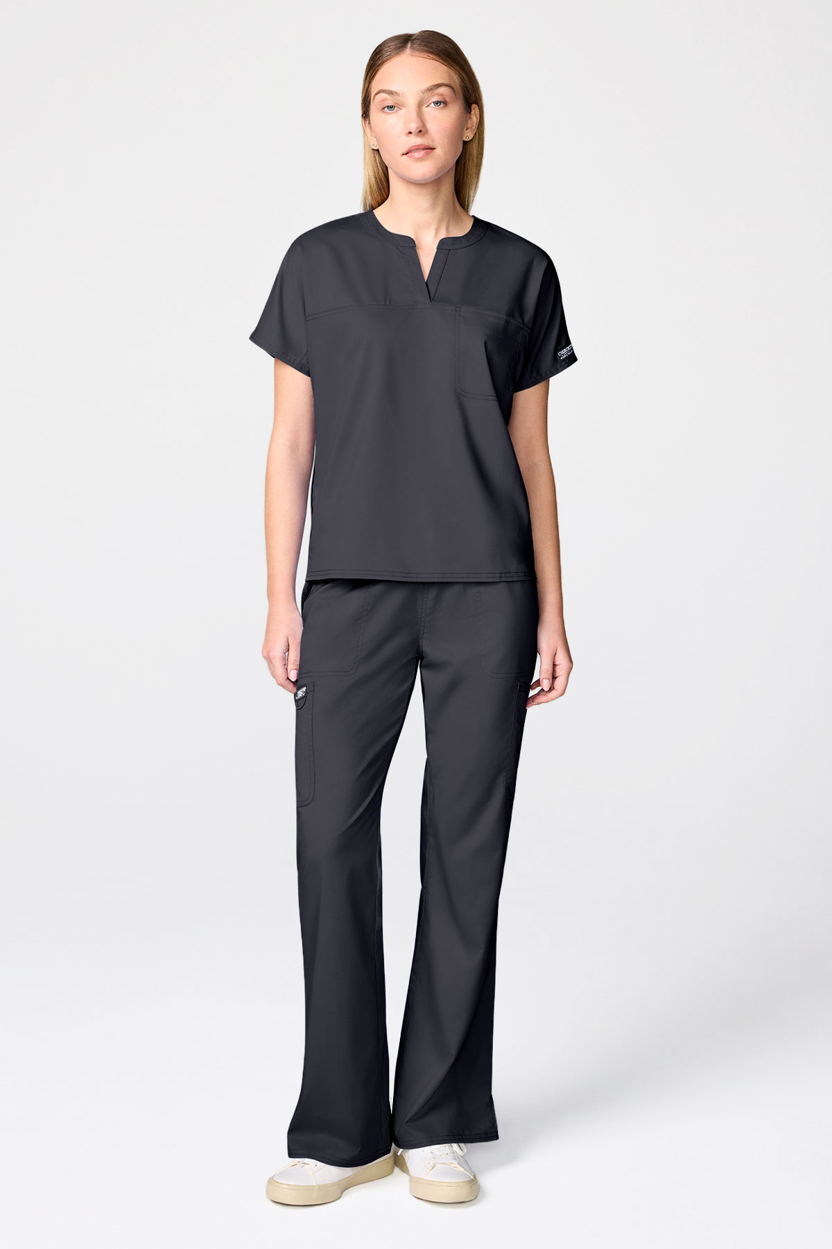 Bluza medyczna damska Cherokee Revolution Mandarin Collar szara-4