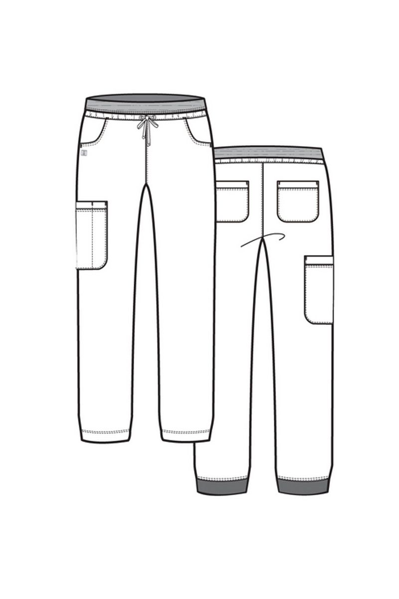 Spodnie medyczne damskie Maevn Matrix Contrast semi-jogger białe-5