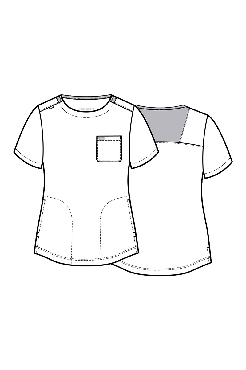 Bluza medyczna damska Maevn Momentum Round Neck czerwona-6