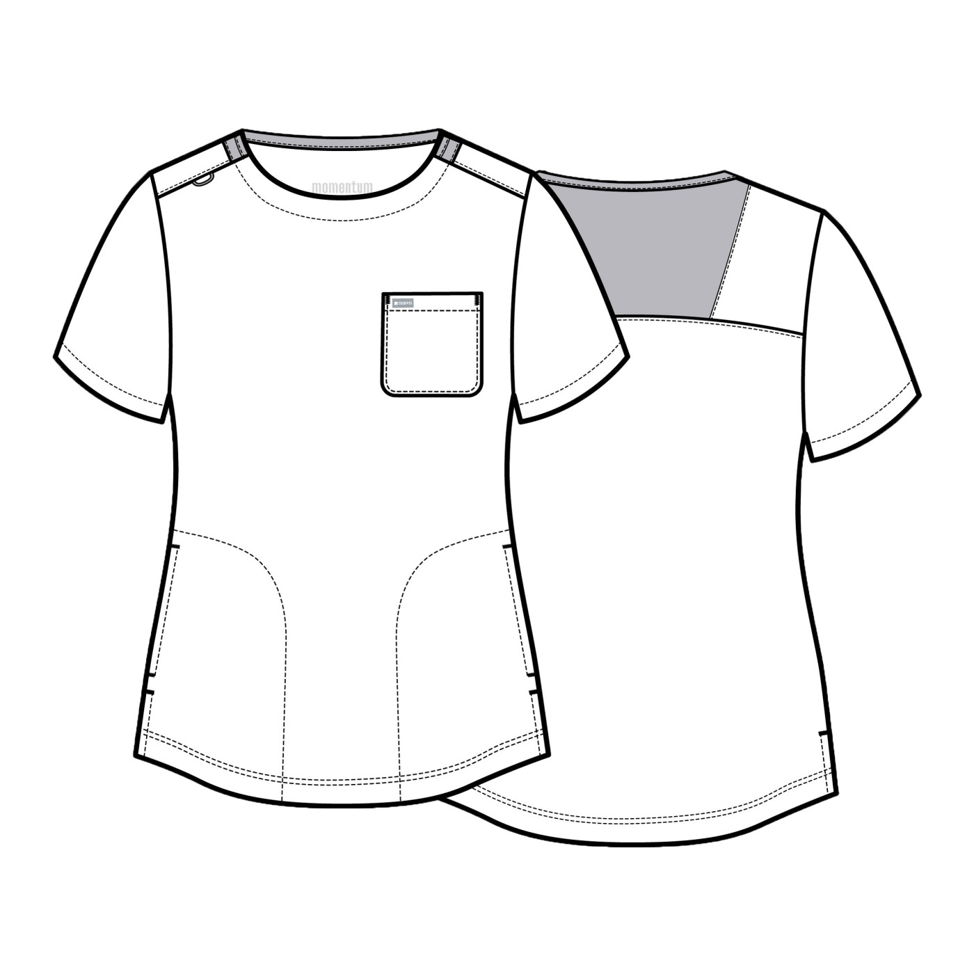 Bluza medyczna damska Maevn Momentum Round Neck czarna-6