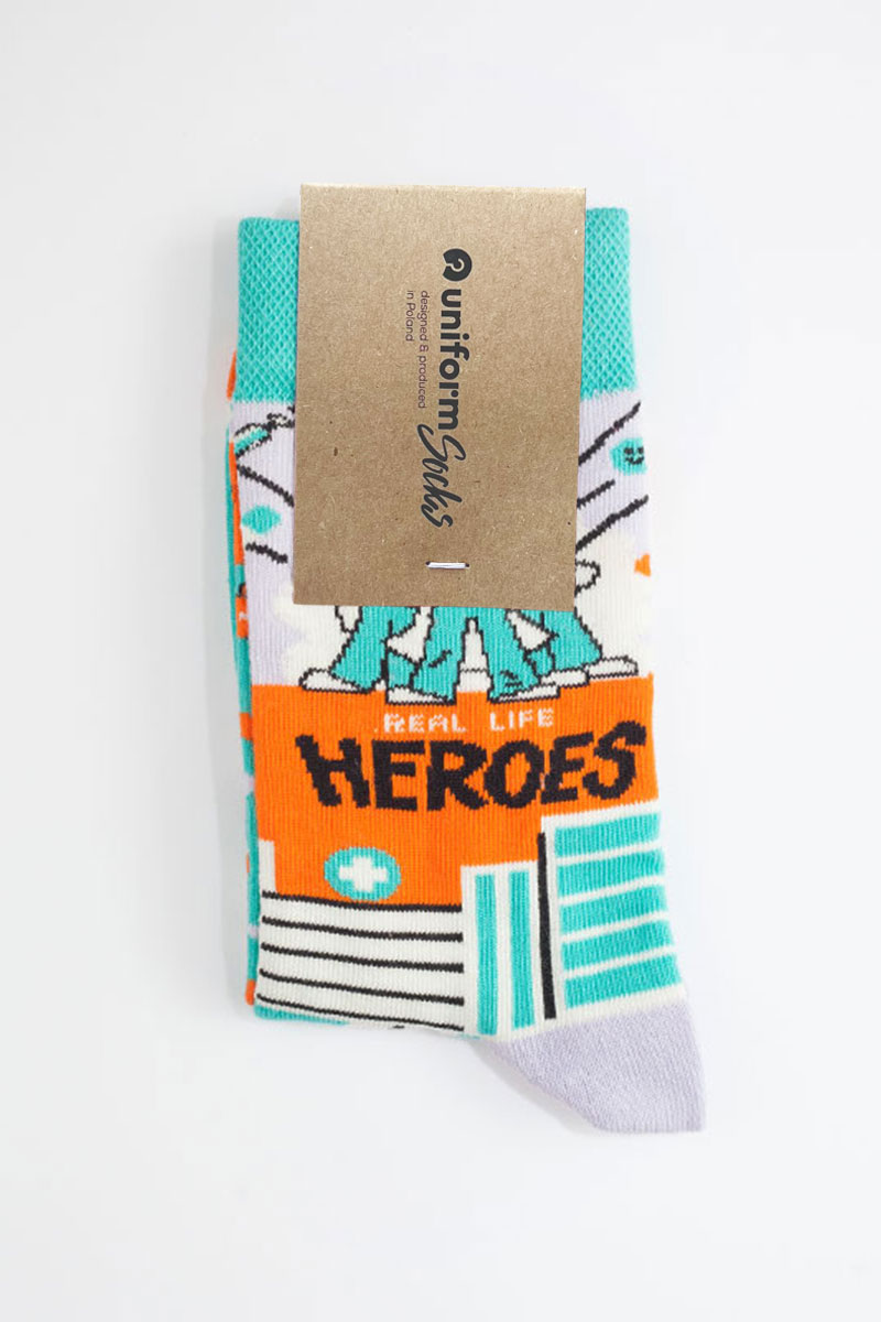 Kolorowe skarpetki Real Life Heroes - UniformSocks-3