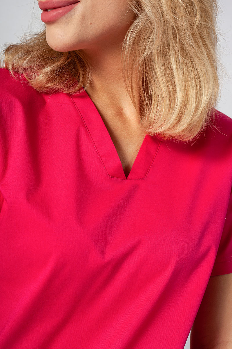 Bluza medyczna damska Sunrise Uniforms Active Bloom malinowa-3