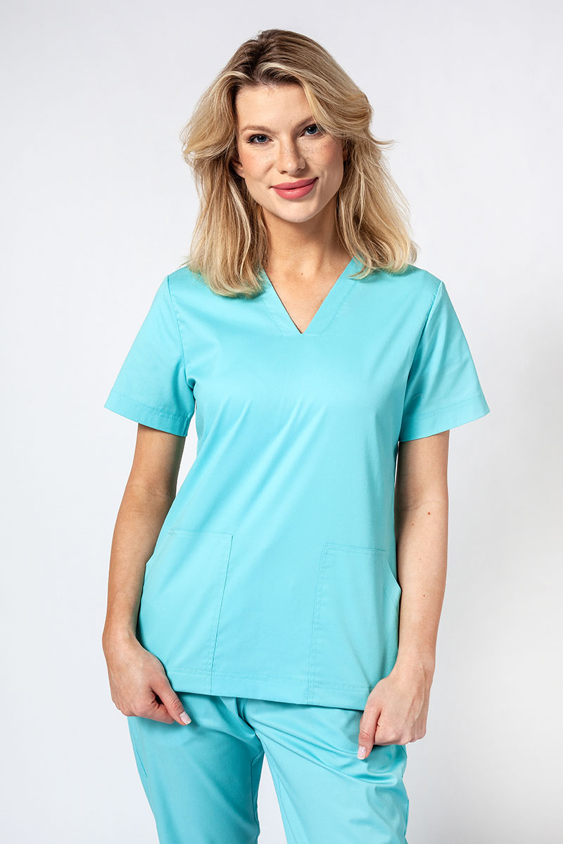 Komplet medyczny damski Sunrise Uniforms Active III (bluza Bloom, spodnie Air) aqua-2
