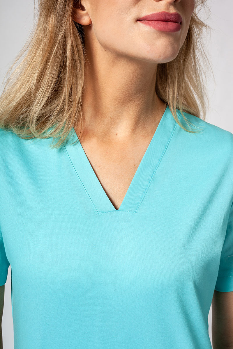 Bluza medyczna damska Sunrise Uniforms Active Bloom aqua-2