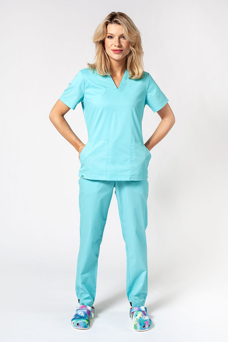 Spodnie medyczne damskie Sunrise Uniforms Active Loose aqua-6